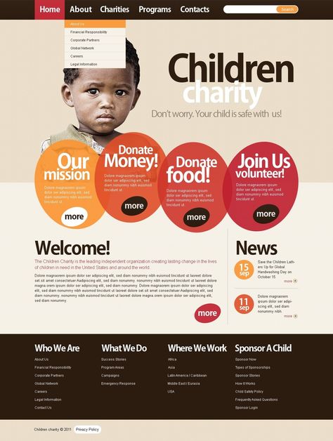 Child Charity Joomla Template #35882 Charity Websites, Church Fundraisers, Web Design Tools, Charity Project, Instagram Template Design, Portfolio Website Design, Free Website Templates, Charity Organizations, Ads Creative