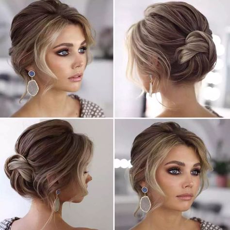 Knotted Bun, Alex Gaboury, Updos For Short Hair, Low Updo, Bun Updo, Hairstyles For Medium Length Hair Easy, Updos For Medium Length Hair, Bridesmaid Hair Down, Bridesmaid Hair Short