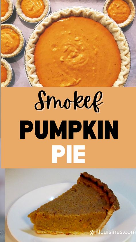 Looking for a great holiday dessert idea? Pumpkin Pie isn't a new idea, but baking it on your pellet grill or smoker adds an extra layer of flavor your family will love. I love simple dessert ideas like this that I can make on my Traeger.#smokedpumpkinpie#traegerdesserts#smokeddesserts Smoked Dessert, Simple Dessert Ideas, Smoked Pumpkin, Spiced Whipped Cream, Smoked Recipes, Bbq Desserts, Pellet Smoker, Cooking Pumpkin, Best Thanksgiving Recipes