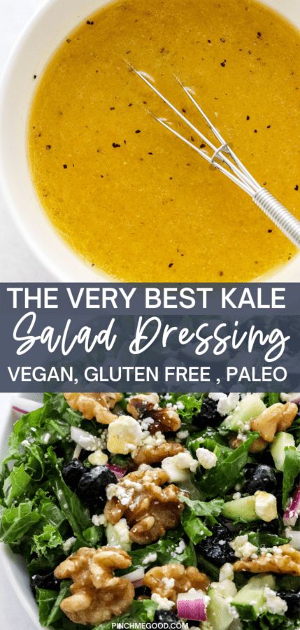 Kale Salad With Miso Dressing, Lemony Kale Salad, Kale Dressing, Kale Cabbage Salad, Best Kale Salad, Healthy Dressings, Kale Greens, Kale Salad Dressing, Lemon Kale Salad