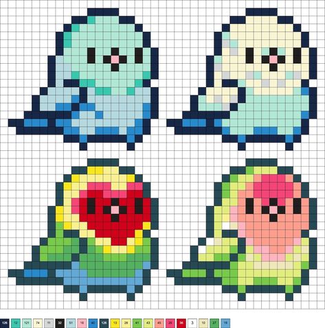 Get over 40 patterns for bird perler beads! You can create a wide variety of feathered friends in your favorite colors and sizes. Perfect for both kids and adults! Perler Beads Art Pattern, Leafeon Perler Beads, Cheshire Cat Perler Beads, Perler Bead Inspiration, Pixel Perler Beads, Miku Perler Bead Patterns, Matching Pearler Beads, Perler Beads Birds, Perler Bead Patterns Square