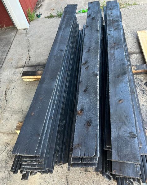 Practical and unique 👌 DM us to order your Shou Sugi Ban charred wood! Patio Materials, Ed Wood, Furniture Manufacturing, Charred Wood, Sugi Ban, Shou Sugi Ban, Timber Cladding, Backyard Deck, Woodworking Wood