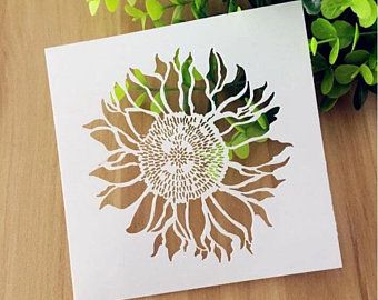 Sunflower Template, Sunflower Stencil, Bullet Journal Stencils, Alphabet Stencils, Favorite Paint Colors, Painting Templates, Stencil Templates, Design Websites, Favorite Paint