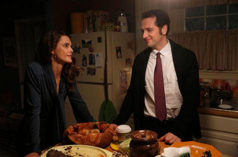 Paige wants to have Pastor Tim and his wife over for her birthday dinner, an event that goes about as well as one could hope. Okay, so maybe the Jennings didn’t expect to discuss their oldest child getting baptized while breaking bread with the churchgoers.   Review: ‘The Americans’ Season 3 Episode 4, ‘Dimebag,’ Pushes Parents to the Limit | IndieWire Elizabeth Jennings, The Americans Tv Show, Matthew Rhys, Matthews Rhys, Are You Not Entertained, Keri Russell, American Series, The Americans, The Emmys