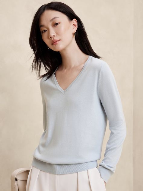 Forever V-Neck Sweater | Banana Republic Factory V Neck Sweaters, Arm Cuffs, Arm Cuff, Banana Republic Factory, Raw Material, V Neck Sweater, Vneck Sweater, Banana Republic, Style Inspiration