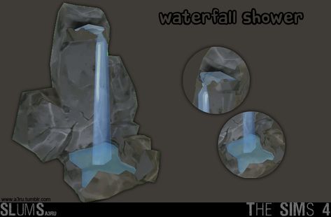 Sims 4 Game Packs, Waterfall Outdoor, Rock Shower, Witchy House, Rock Texture, Mermaid Skin, Maxis Match Cc, Natural Waterfalls, Pelo Sims