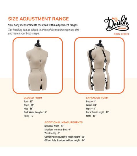 Dritz My Double Designer Adjustable Dress Form, Small | JOANN Adjustable Dress Form, Adjustable Mannequin, Full Figure Dress, Career In Fashion Designing, Career In Fashion, Adjustable Dress, Beginner Sewing Patterns, Mannequin Dress, Dress Forms