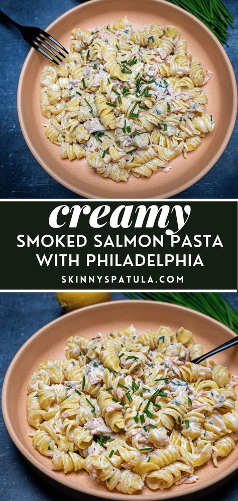 Cream Cheese Salmon Pasta, Philadelphia Pasta Recipes, Philadelphia Recipes Pasta, Smoked Salmon And Rice Recipes, Recipes With Philadelphia Cream Cheese, Smoked Salmon Dinner Ideas, Yum Kippur, Philadelphia Pasta, Pasta With Smoked Salmon