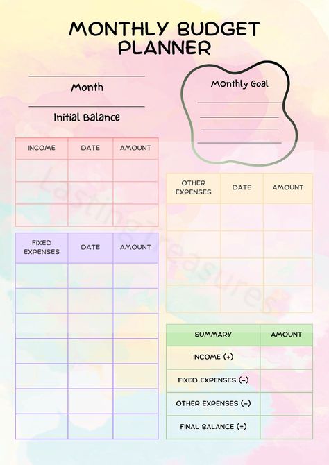 Simple Colourful Monthly Budget Planner Printable Financial Journal | Monthly Budget Sheet PDF Personal Budget Worksheet | Income Tracker freebudgetplanner #planner2024paraimprimir #digitalplannersticker #islamicplanner🗓️ Bills Organization, Budget Planner Diy, Financially Literate, Financial Journal, Budget Sheet Template, Budget Planner Book, Travel Budget Planner, Financial Budget Planner, Monthly Budget Sheet