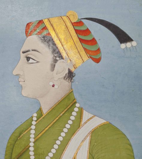 PORTRAIT OF A MUGHAL PRINCE, IDENTIFIED AS SULAYMAN SHIKOH SON OF DARA SHIKOH | MUGHAL INDIA, CIRCA 1760 | Drawings & Watercolors, body colour / gouache | Christie's Moghul Architecture, Dara Shikoh, Mughal Miniature, Painting Costume, Mughal Miniature Paintings, Mughal Architecture, Mughal Art, Mughal Paintings, Mughal Empire