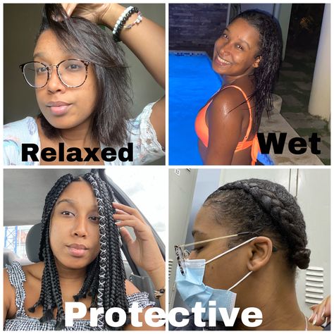 Transitioning hair Relaxed Afro Hair, Transitioning Hairstyles, Afro Hair, Going Natural, Cornrows Braids, Relaxed Hair, Afro Hairstyles, Who Knows, Protective Styles