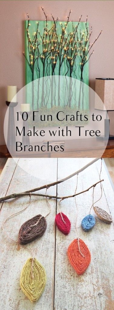 10 Fun Crafts to Make with Tree Branches. DIY, DIY clothing, sewing patterns, quick crafting, tutorials, DIY tutorials. Tree Branch Crafts, Glass Crafts Diy, Tree Branch Art, Branches Diy, Branch Art, Dekor Diy, Tutorials Diy, Branch Decor, Diy Clothing