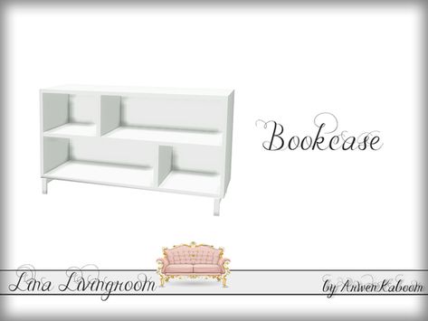 White empty bookcase with slots. Found in TSR Category 'Sims 4 Bookshelves' Sims 4 Cc Bookcase, Sims Decoration, Living Room Sims 4, Sims 4 Cc Furniture Living Rooms, Sims 4 Tsr, Die Sims 4, Diy Kids Furniture, The Sims 4 Pc, Cc Furniture