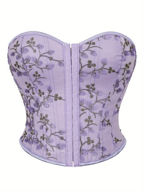 Crop Tops Fashion, Bra Corset, Party Crop Tops, Purple Corset, Vintage Bra, Clothing Streetwear, Overbust Corset, Strapless Corset, Y2k Top