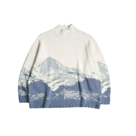 Mountain Sweater, Streetwear Sweater, Sweater Turtleneck, Snow Mountain, Virtual Closet, Dream Clothes, Vintage Sweaters, Look Cool, Miss Me