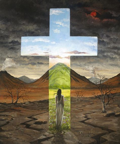 Acrylic Christian Painting Ideas, Cross Paintings On Canvas Acrylics, Bible Inspired Paintings, God Painting Canvas, Bible Painting Ideas, Christian Drawings Inspiration, Cross Paintings On Canvas, Jesus Painting Easy, Christian Art Ideas