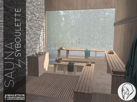 Sauna cc sims 4 - Syboulette Custom Content for The Sims 4 The Sims 4 Pack, Spa Items, Muebles Sims 4 Cc, Cc Furniture, Kitchen Wall Lights, Casas The Sims 4, Sauna Room, Spa Decor, Sims 4 Cc Furniture