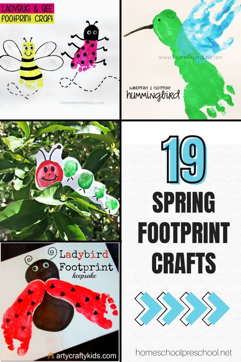 Discover a world of color & creativity with our roundup of Spring Footprint Crafts! Perfect for preschoolers, these projects capture growth & spark imagination while creating lasting memories. Dive in and watch your child's steps bloom into masterpieces. #SpringCrafts #PreschoolFun Spring Baby Footprint Crafts, Baby Spring Crafts, Spring Footprint Art For Infants, May Footprint Art, Spring Footprint Art, Spring Crafts For Infants, Infant Crafts, Baby Footprint Crafts, Spring Arts And Crafts