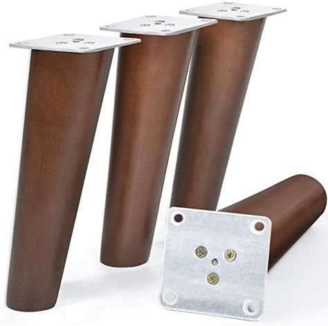 Wood Sofa Legs 20cm Pack of 4 Walnut Finished Furniture Leg Replacement Legs for Dresser Cabinet : Amazon.co.uk: DIY & Tools Ikea Buffet, Bench Coffee Table, Wood Furniture Legs, Hanger Bolts, Garden Shelves, Walnut Dresser, Table Bed, Old Sofa, Ikea Bed