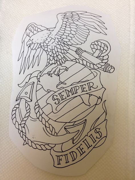 USMC Print Us Marine Corps Tattoos, Marine Corps Ega Tattoo, Marine Corps Artwork, Marine Symbol Tattoo, Us Marine Tattoo, Ega Tattoo Marines, Usmc Drawings, Usmc Tattoo Ideas, Marine Corps Drawings