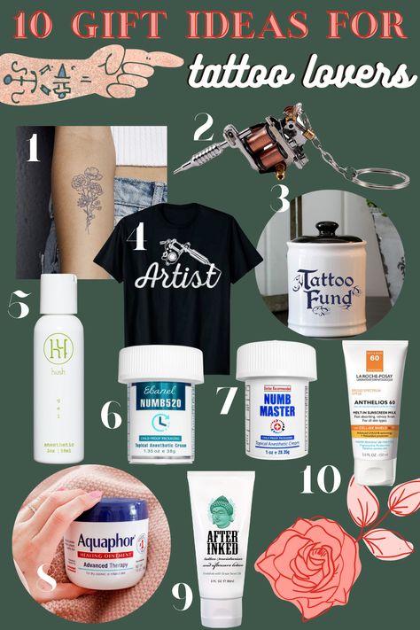 Tattoo Gift Guide - Favorite Products {for 2021} - tattooglee Tattoo Gift Ideas, Strong Tattoos, Tattoo Tips, Tattoo Cream, Best Lotion, Tattoo Aftercare, Perfect Stocking Stuffers, Henna Tattoo, Favorite Products