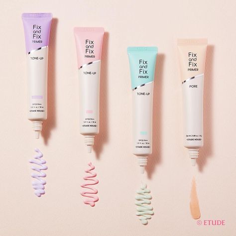 Here's everything you need to know about "Tone Up", a new K-Beauty trend — Project Vanity Cosmetic Packaging Design, Skincare Packaging, Cosmetics Photography, Cosmetic Design, Tone Up, Etude House, Beauty Packaging, Cosmetic Packaging, Tone It Up