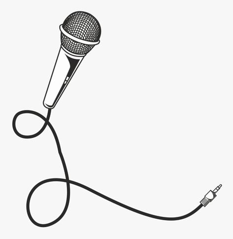 Minimalist Microphone Tattoo, How To Draw A Microphone, Small Microphone Tattoo, Microphone Tattoo Design, Mic Drawing, Microphone Art, Microphone Clipart, Microphone Png, Microphone Illustration