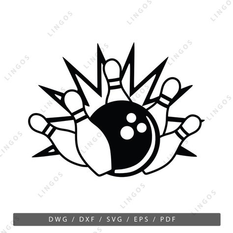 Bowling Mom, Bowling Svg, Sports Vector, Sport Vector, Cricket Projects, Silhouette Clip Art, Painting Party, Bowling Alley, Logo Project