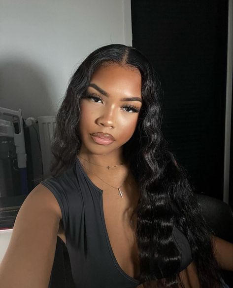 Jet Black Hair Styles, Jet Black Hair Black Women, Baddie Black Women, Big Box Braids Hairstyles, Jet Black Hair, Brown Skin Makeup, 401k, Beautiful Curly Hair, Hair Crush