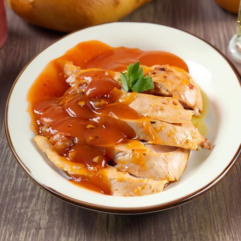 CATALINA Chicken Breasts | Kraft Salad Dressing  | Recipes - Kraft Heinz Recipes With Catalina Dressing, Catalina Chicken, Catalina Dressing, Eat More Chicken, Dressing Recipes, Kraft Heinz, Apricot Jam, Main Course Recipes, Salad Dressing Recipes