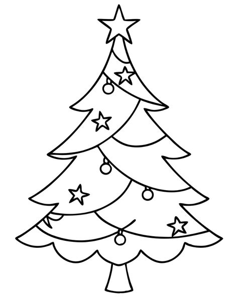 Christmas Tree with Ornaments Clipart Christmas Clip Art Black And White, Christmas Outline, Tree Vector Png, Christmas Tree Clip Art, Cartoon Outline, Christmas Tree Cartoon, Christmas Tree Outline, Christmas Clipart Free, Christmas Tree With Ornaments