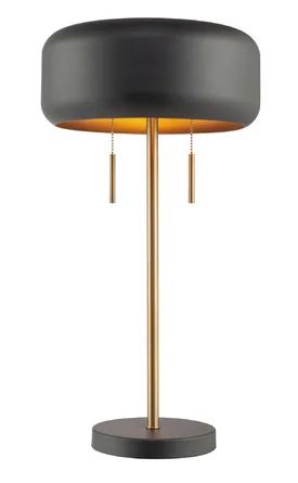 Ivy Bronx Paulson 22" Table Lamp | Wayfair Black And Gold Table, Arch Lamp, Metal Desk, Metal Arch, Smart Bulb, Gold Table Lamp, Metal Desks, The Ivy, Gold Table