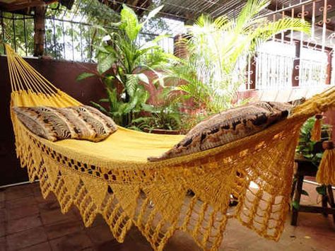 Hamaca Indoor Hammock, Double Hammock, Outdoor Beds, Camper Makeover, Southern Comfort, Hammock Chair, Swinging Chair, Nicaragua, Hanging Chair