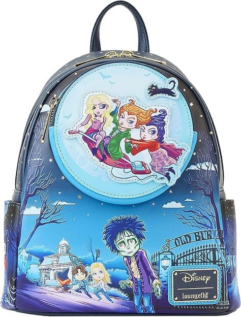 Side pockets, glows in the dark Hocus Pocus Poster, Hocus Pocus Movie, The Sanderson Sisters, Sanderson Sisters Hocus Pocus, Mini Mochila, Film Disney, Classic Movie Posters, Loungefly Bag, Sanderson Sisters