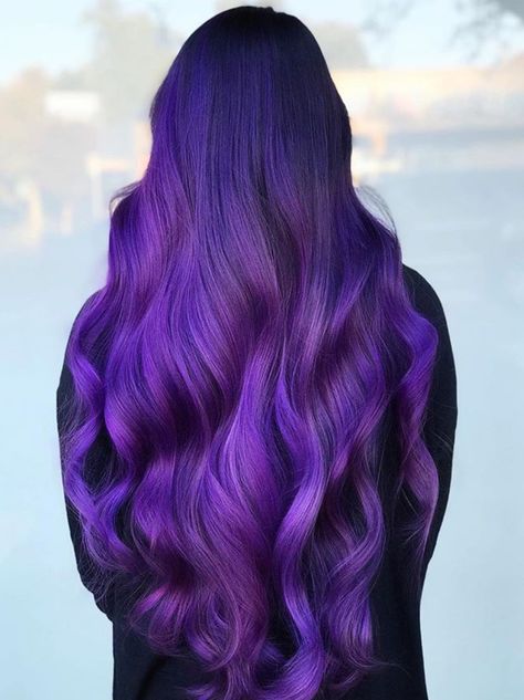 Violet Purple Hair, Clue Characters, Vibrant Purple Hair, Amanita Nightshade, Purple Hairstyles, Bright Purple Hair, Dark Purple Hair Color, Long Purple Hair, Pulp Riot Hair Color