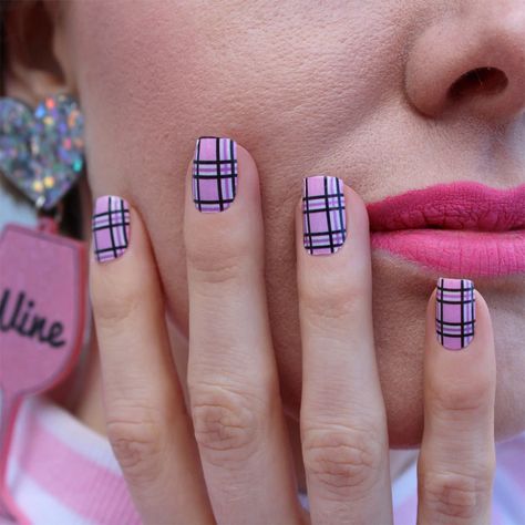 3 Most Beautiful Purple Gel Nail Shades for Spring! Tartan Nails, Plaid Nail Designs, Purple Gel Nails, Nail Shades, Art Designs Ideas, Purple Nail Designs, Plaid Nails, Polka Dot Nails, Winter Nail Art