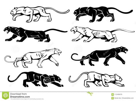 Pantera Logo, Palm Tree Icon, Jumping Poses, Icon Tattoo, Panther Tattoo, Profile Drawing, Black Jaguar, Small Tattoos For Guys, Cat Person