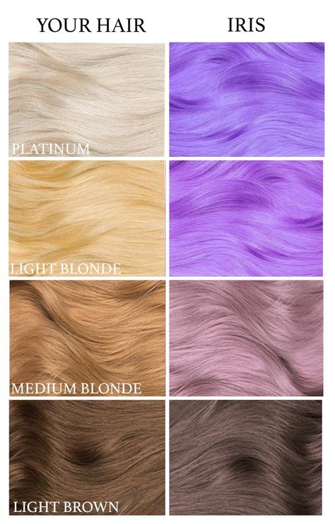 Pastel Lavender Hair, Lavender Hair Color Ideas, Lavender Hair Dye, Purple Hair Dye, Lunar Tide, Lavender Hair Colors, Iris Purple, Dyed Hair Purple, Pastel Lavender