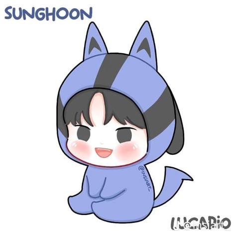 sunghoon Heeseung Drawing, Enhypen X Pokemon, Enhypen Chibi, Enha Ot7, Enhypen Fan Art, Enhypen Stickers, Baby Sunghoon, K Pop Stickers, Bt21 Wallpapers