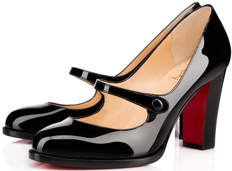 Christian Louboutin ‘Top Street’ Mary Jane Pumps Christian Louboutin Red Bottoms, Vintage Heels, Heels Fashion, Christian Louboutin Women, Mary Jane Pumps, Leather Block Heels, Leather Mary Janes, Patent Leather Pumps, Fashion High Heels