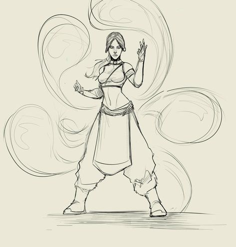 Katara.revision by Sketchydeez on DeviantArt Avatar The Last Airbender Pose Reference, Avatar Drawing Sketches, Airbending Poses, Avatar Sketch, Avatarul Aang, Siluete Umane, Avatar The Last Airbender Art, Character Sketches, Arte Inspo