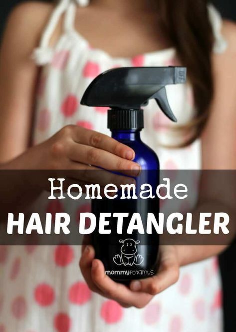 Homemade Hair Detangler Recipes Homemade Hair Detangler, Diy Detangler, Gray Hair Spray, Diy Hair Detangler, Homemade Hair, Detangler Spray, Homemade Hair Products, Oily Hair, Hair Detangler