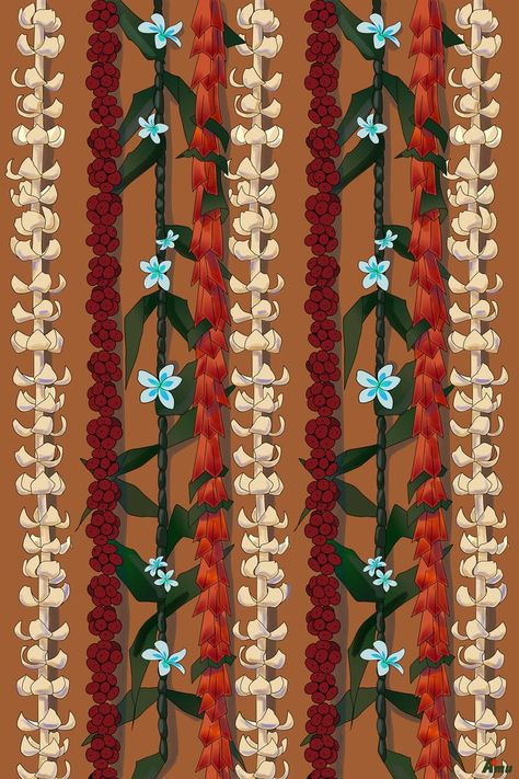 Lei Drawing, Hawaiian Background, Samoan Patterns, Polynesian Art, Yearbook Themes, Aloha Print, Hawaiian Art, Africa Art, Hawaiian Flowers