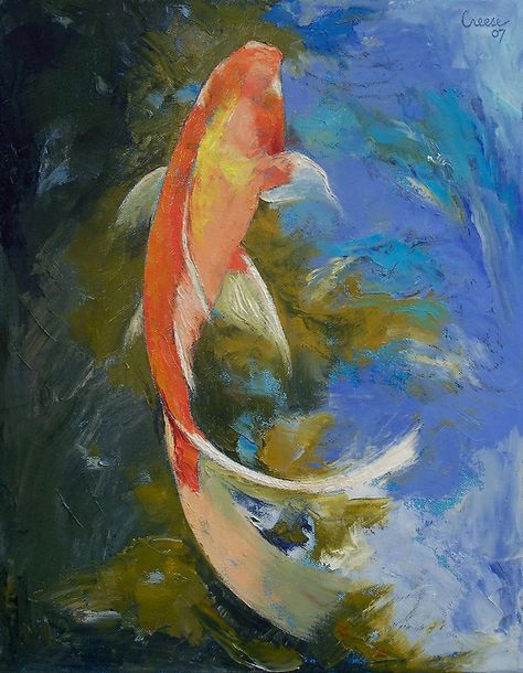 Butterfly Koi Painting by Michael Creese Pink Koi Fish, Karp Koi, Butterfly Koi, Coy Fish, Koi Painting, Koi Watercolor, Dengeki Daisy, Koi Art, Art Fish