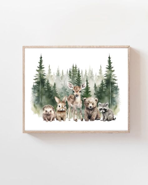 Woodland Animal Nursery Decor Forest Animal Prints Woodland Nursery Boy Nursery Decor Nature Nursery Decor Digital Prints - Etsy Forest Animal Nursery Art, Woodland Boy Nursery, Baby Boy Nursery Woodland, Nature Nursery, Forest Animal Nursery, Woodland Nursery Boy, Principals Office, Woodland Nursery Wall Art, Blue Nursery Decor