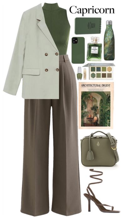 Capricorn Fall Outfits, Capricorn Aesthetic Clothes, Capricorn Clothes Style, Capricorn Inspired Outfits, Capricorn Dressing Style, Venus In Capricorn Fashion, Capricorn Fashion Outfits, Neutral Capsule Wardrobe 2023, Venus In Capricorn Outfit