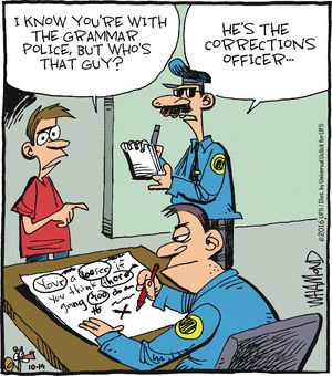 Some grammar humor to make you chuckle #grammarhumor http://writersrelief.com/ Grammar Memes, Grammar Jokes, English Humor, Grammar Police, Writing Humor, Grammar Humor, Police Humor, Correctional Officer, Word Nerd