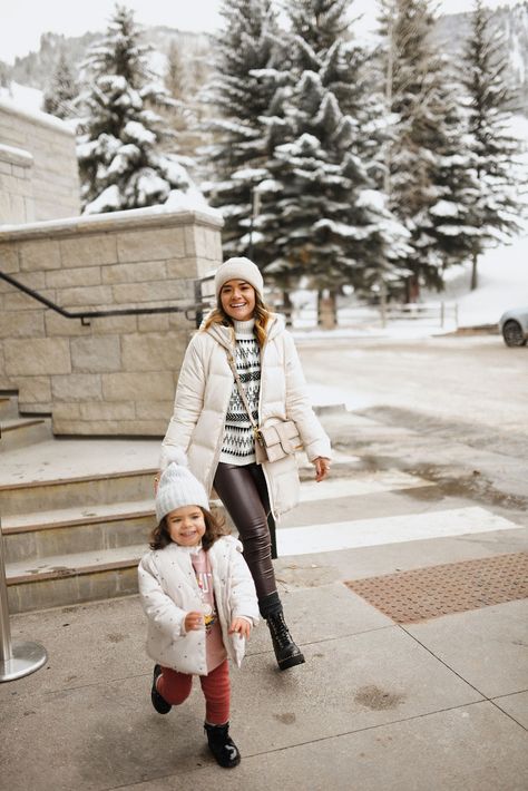 PUFFER SEASON! STYLES FOR MOM AND DAUGHTER YOU WILL LOVE! | Puffer jackets women | white puffer coat winter | cute puffer jacket outfits |. cute winter coats | winter coat outfit ideas | puffer jacket outfit winter style | cute puffer jacket outfits | mommy and me winter outfits | CHIC TALK #pufferjacket Cute Puffer Jacket Outfits, Mommy And Me Winter Outfits, Puffer Jacket Outfit Winter Style, Winter Outfits Chic, Cute Puffer Jacket, Winter Coat Outfit, Puffer Jacket Outfits, White Puffer Coat, Cute Winter Coats