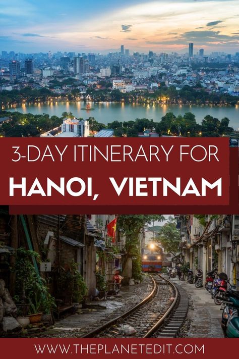 A visit to Vietnam would not be complete without spending at least 3 days in Hanoi. It’s a city that’s embracing the future while still preserving the past, boasting a mix-match of colonial buildings, ancient pagodas and epic skyscrapers. #hanoi #vietnam #asia #southeastasia | 72 hours in Hanoi | Travel to Vietnam | Hanoi Travel Guide Hanoi Travel Guide, Hanoi Fashion Street Styles, Hanoi Vietnam Itinerary, Trip To Asia, Hanoi Itinerary, Hanoi Travel, Vietnam Guide, Vietnam Vacation, Vietnam Trip