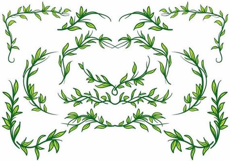 Ivy Plant Indoor, Poison Ivy Plants, Plant Border, Hops Plant, Grass Vector, Rose Stencil, Green Leaf Background, Border Vector, Yucca Plant